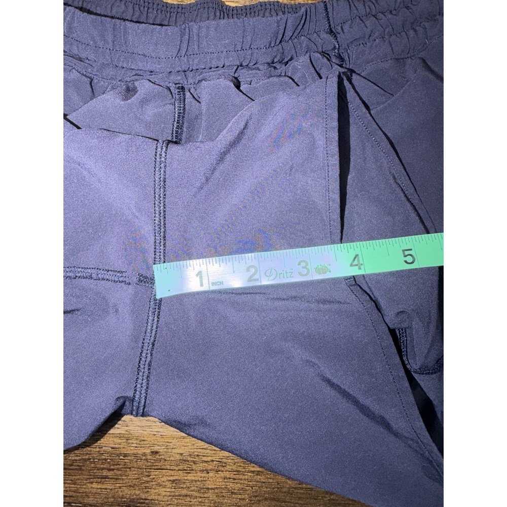 Lululemon Women's 12 12T Tall Hotty Hot Shorts Run Yoga 3.5" Speed Up Navy Blue - Picture 7 of 7